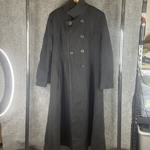 Vintage Steve by Searle Black Double Breasted Oversized Slouchy Trench Coat 12
